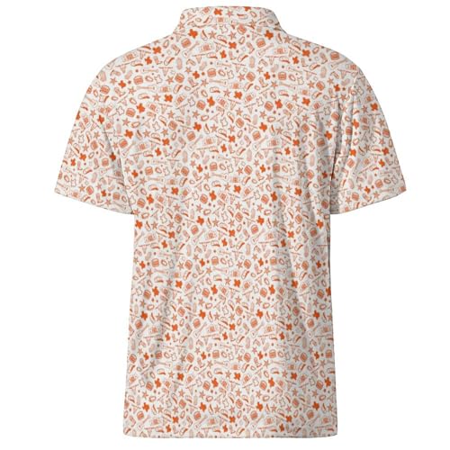 Men's Golf Shirts Moisture Wicking Quick Dry Performance Golf Polo Shirts for Men Fashion Print Short Sleeve Polo Shirts2