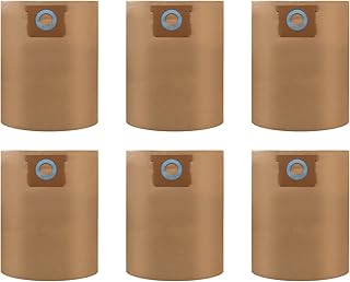 6 Pack DXVA19-4101 Disposable Filter Bags Replacement for DeWalt 6-10 Gallon Vacuum Cleaners, Part# DXVA19-4101 & for Vacmaster VHBM