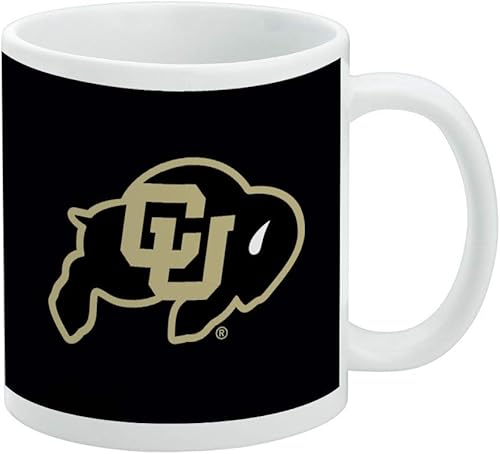 Vista 360 de Taza de cerámica con el logotipo principal de la Universidad de St. John, taza de regalo novedosa para café, té y bebidas calientes, 11oz, blanca