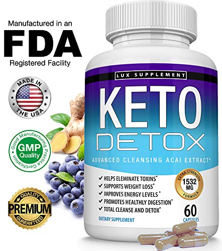 Keto Detox Pills Advanced Cleansing Extract – 1532 Mg Natural Acai Colon Cleanser