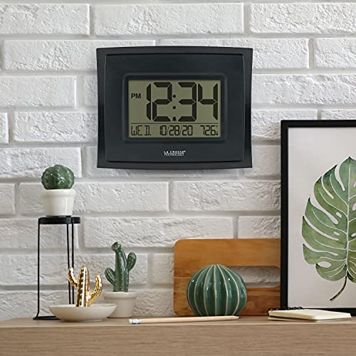 La Crosse Technology Wt-8002U-B-Int Digital Black Clock With Indoor Temperature #TOP6