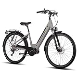 SAXONETTE E Bike Damen 28 Zoll Ebike mit Mittelmotor 250 Watt 90NM, Elektro Fahrrad Erwachsene mit 36V 14.5Ah Akku, 120KM Lange Range, 10 Gäng Pedelec Electric Bike für Damen und Herren/Männer RH50CM