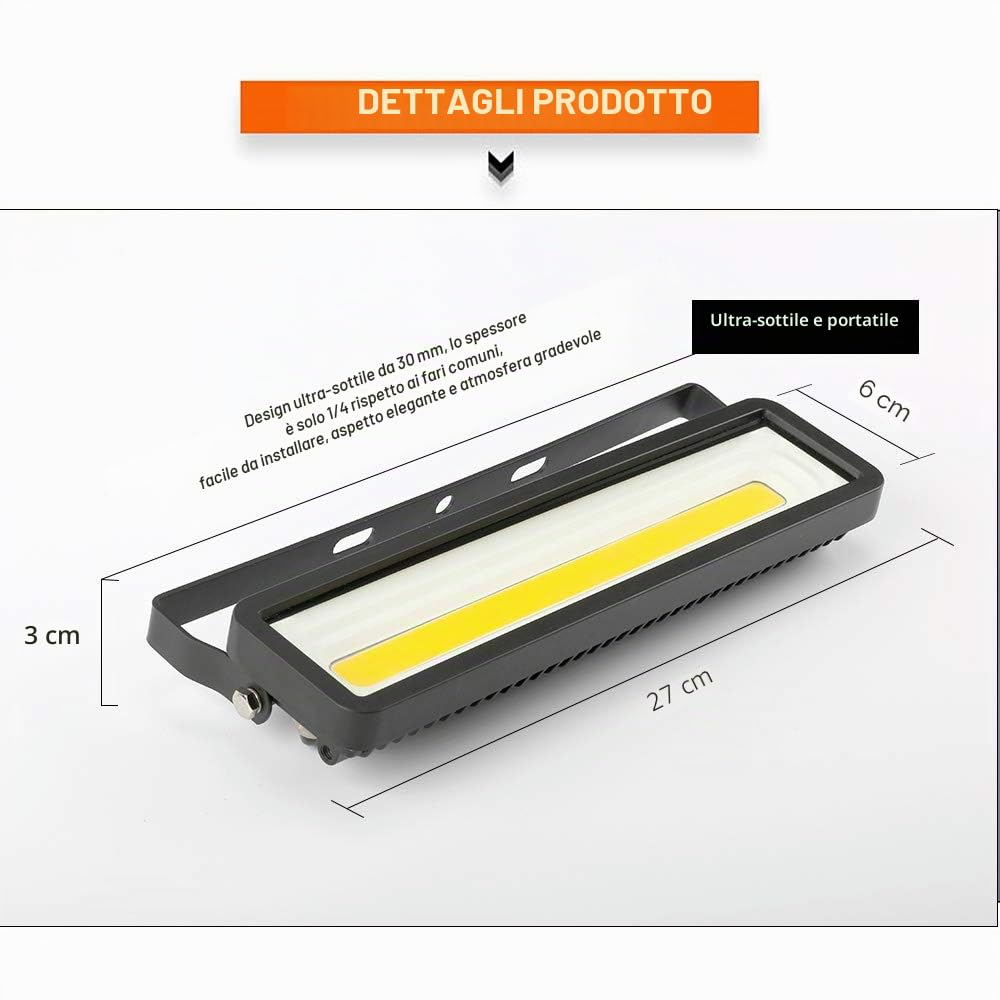 Yexati Lotto di 2 Outdoor Faretto LED da Esterno 50W 4000LM, Faro LED Outdoor IP66 Impermeabile, 5000K Bianco Freddo Illuminazione per Terrazza, Giardino, Cortile, Parco, Garage