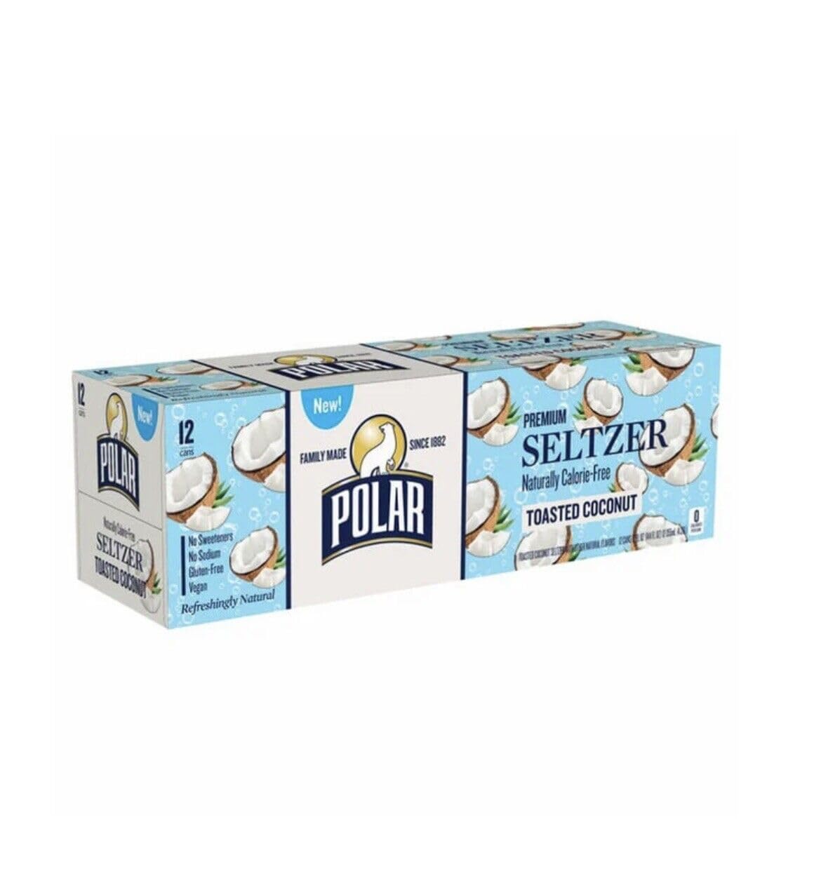 Polar Beverages Toasted Coconut Calorie-Free 12 pack of 12oz Cans