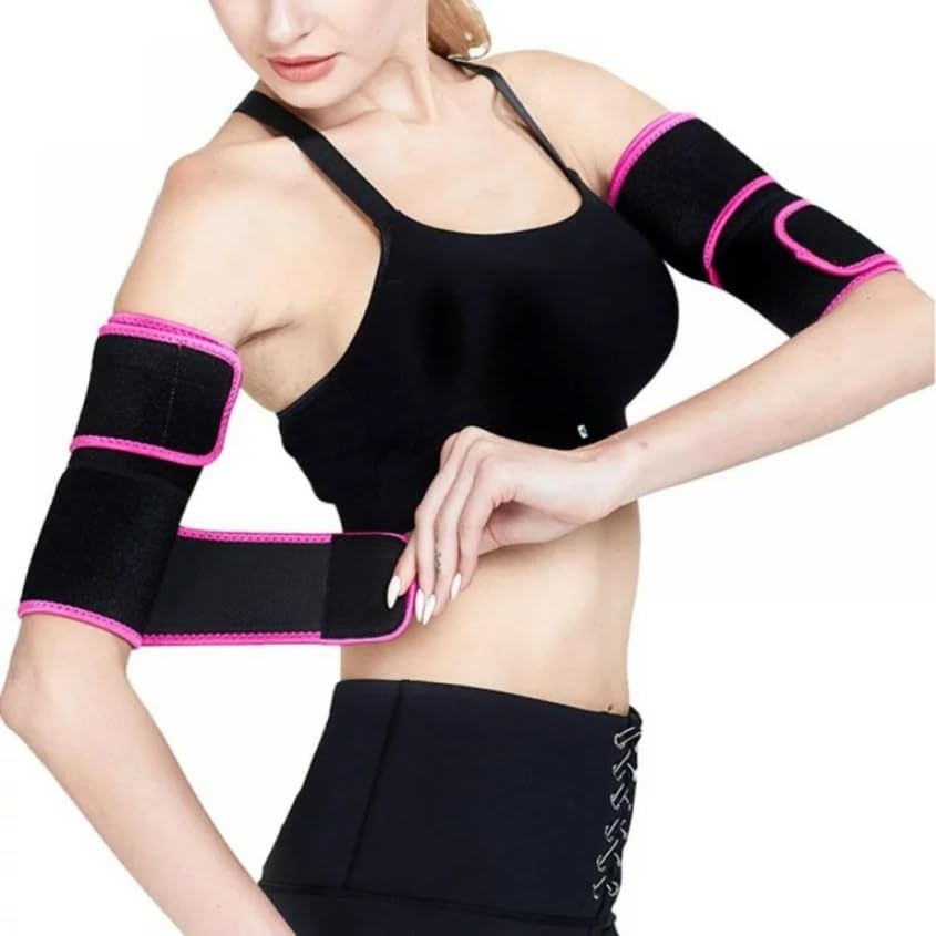 Hot Sweat Neoprene Compression Arm Sauna Sleeves Slimmer Bands Wraps Arm Trimmers for Men & Women (a Pair)-GREEN-SIZE-XXL-image-10