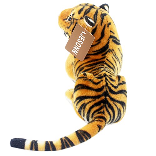 Jesonn Realistic Stuffed Animals Tiger Toys Plush (Brown, 12 Inch) #TOP2