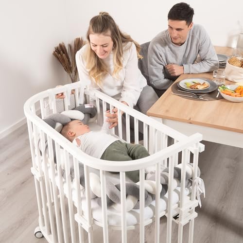 babybay Rollensatz Parkett / Rollen passend für alle babybay Modelle / vom Beistellbett zum Stubenwagen (schwarz) (1er Pack)