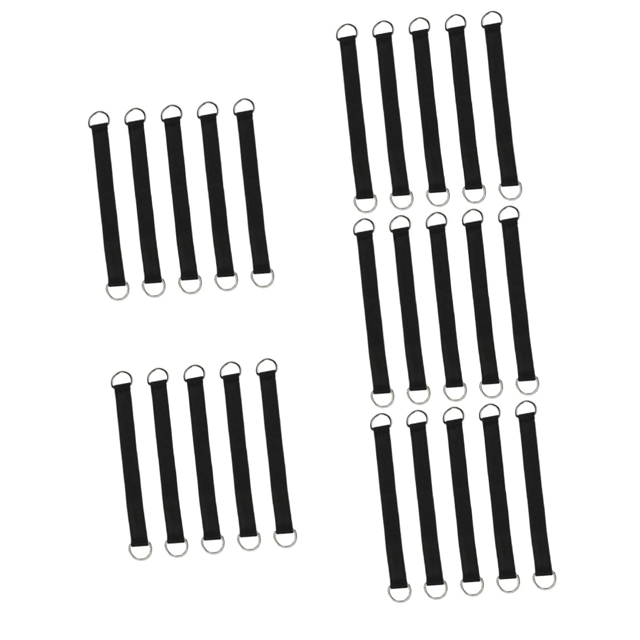 HEMOTON 5 Series Swing -Hebilla Strap Balancearse Reemplazo D- SOGA Exterior Correas De Columpio Correas De Hamaca para Arboles Poliéster Black 5 Piezas X 5