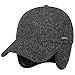 Produktbild Stetson Vilson Wool Cap mit Ohrenklappen Basecap Baseballcap Wollcap Wintercap Ohrenschutz Herren - Hinten geschlossen, Schirm, Ohrenklappen, Futter Herbst-Winter - XL (60-61 cm) anthrazit