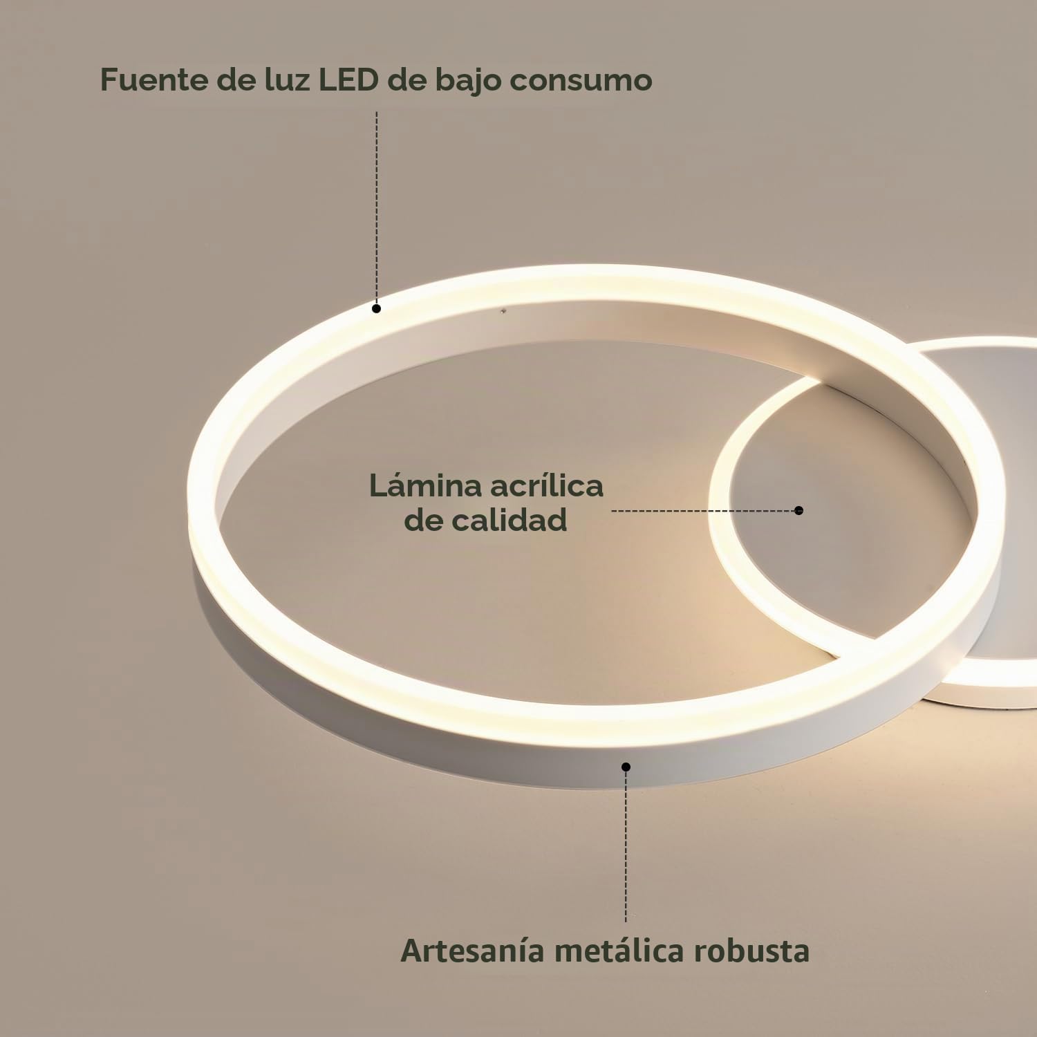 Plafon Led Techo Regulable, 54W 5400lm Lampara Techo Dormitorio, lamparas de techo salon Redonda Moderna de 65 * 50 * 8cm, Lampara Led Techo para salón, dormitorio, cuarto de niños, cocina
