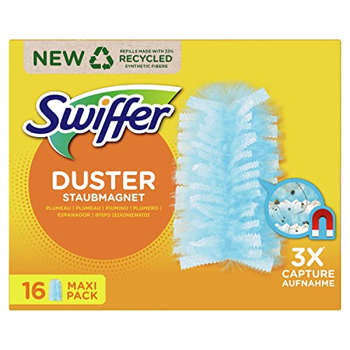 Swiffer Plumero Atrapapolvo, 16 Recambios Atrapan y Bloquean el Polvo y los Alérgenos