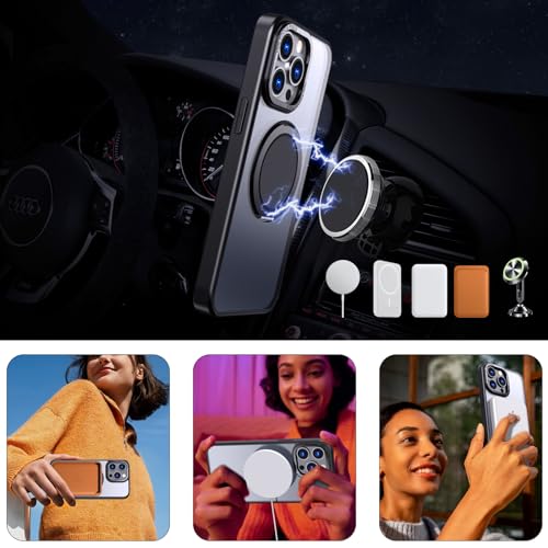 Coque iPhone 15 Pro anti-chute pour éviter les bris d'écran avec béquille et MagSafe violet