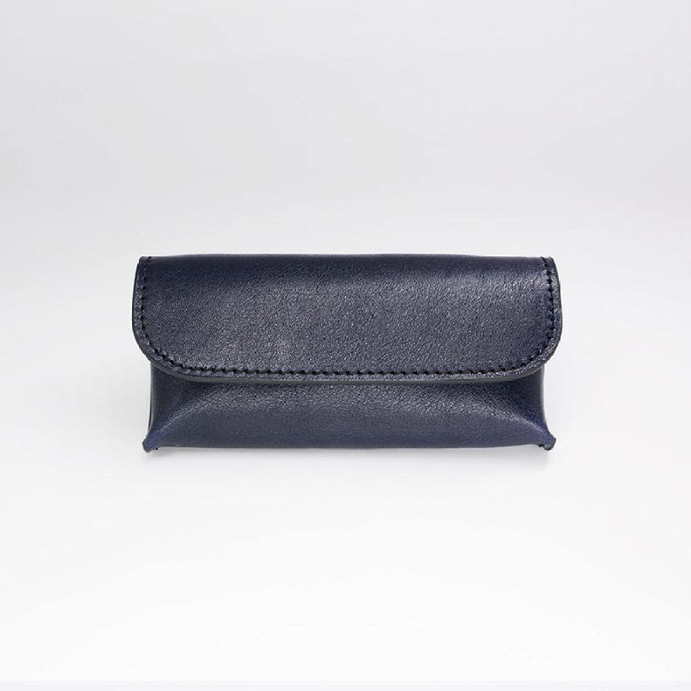 Brillenetui Sonnenbrillen Etui Glasses Case Sunglasses Case Ledergläser Fall, Tragbare Frauen, Rindsleder, Sonnenbrille, Aufbewahrungsbox, Brille Tasche Für Männer-Dunkelblau