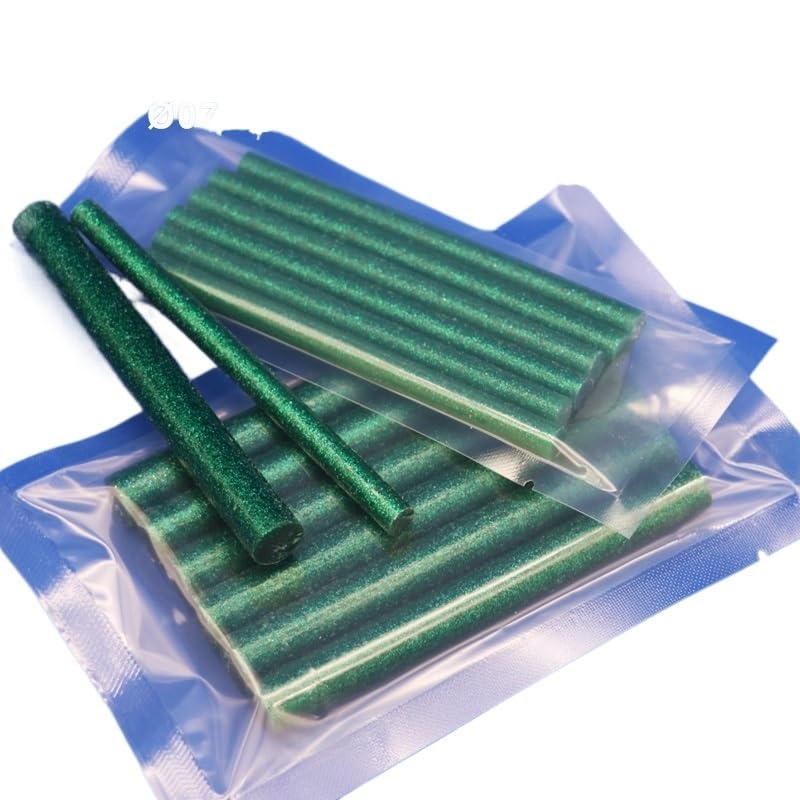 HeißKlebesticks Greller grüner heißer Schmelzkleber haftet 7mm 11mm×100mm EVA Material Bond Metal Wood For Heat Gun HeißKlebepistole Sticks(7mm20packs120pcs)