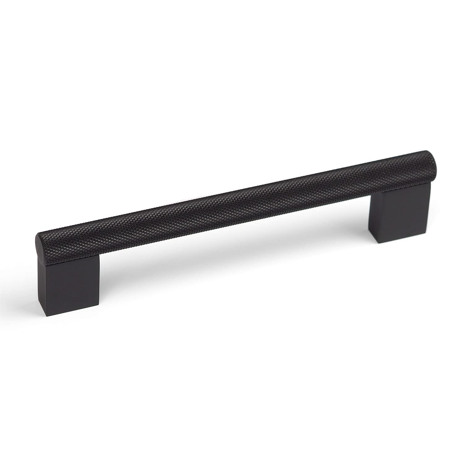 Handle & Home Matt Black 128Mm Knurled Textured Kitchen Cabinet Handle | Cupboard Door Drawer Pull Wardrobe Furniture Replacement