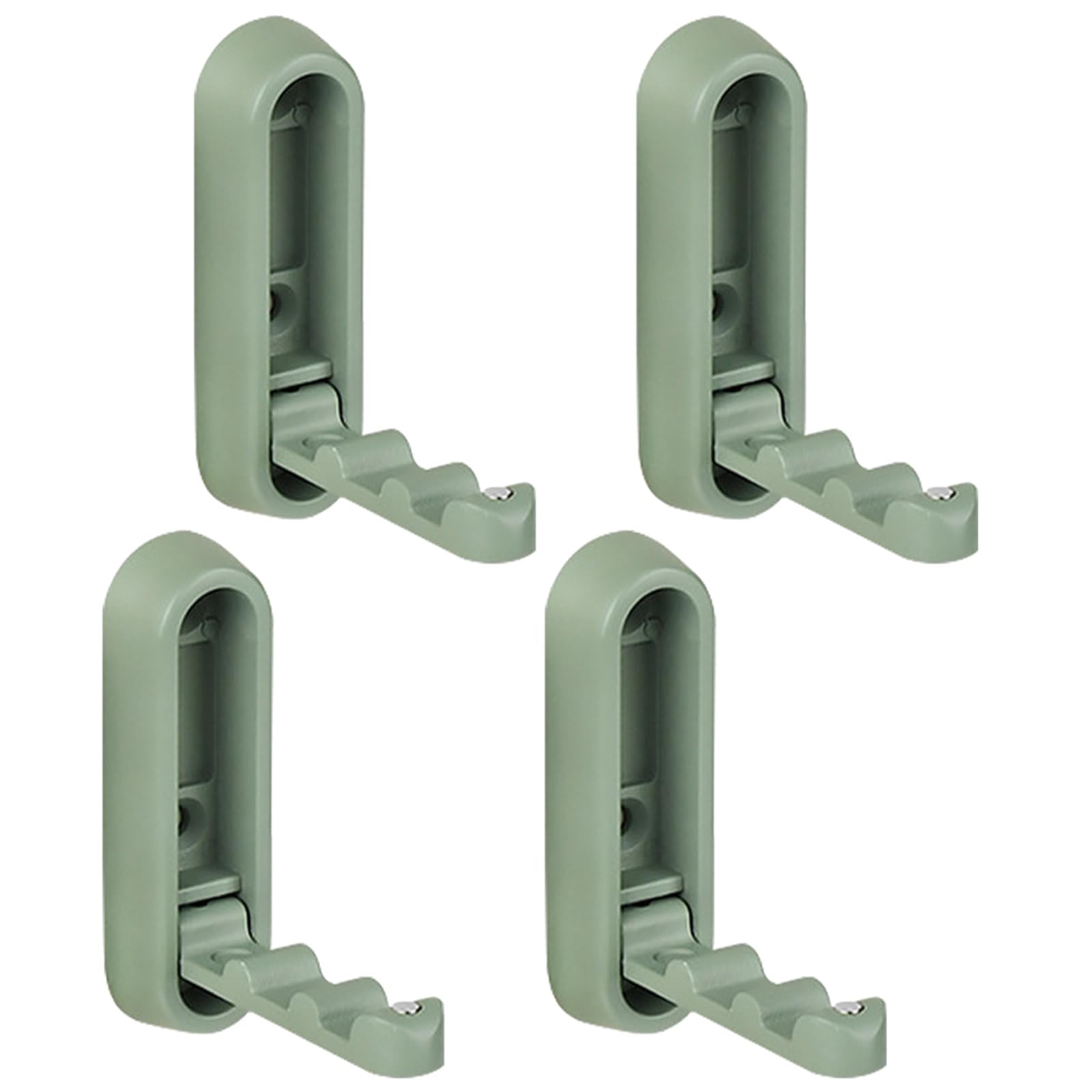 Msioytog Matte Gray Green 4Pcs Retractable Wall Hook For Bathroom & Closet Space Saving Folding Hook Functional & Stylish For & Hat Foldable Wall