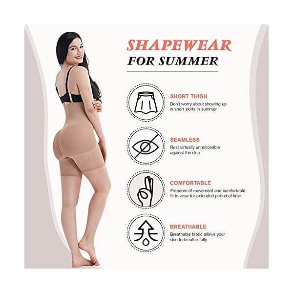 Lover-Beauty Butt Lifting Shapewear for Women Tummy Control Fajas BBL Shorts Butt Lifter Seamless Body Shaper, Brown, 3XL/4XL