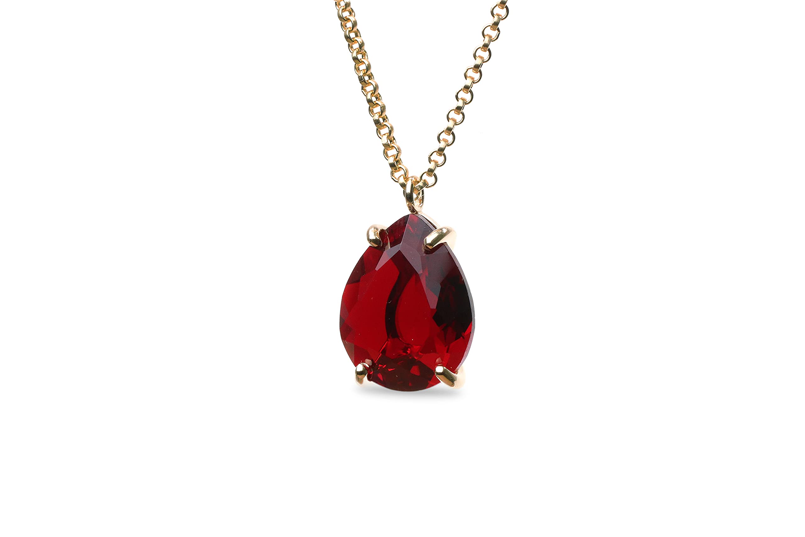 Collier Grenat Anemone en or 14k, un bijou de déclaration d'exception - 8