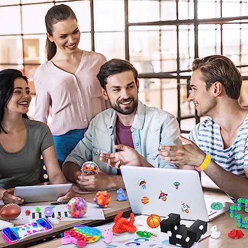 (60 Pcs) Sensory Fidget Toys Pack, School Classroom Rewards Goodie Bag Party Favors For Kids 3-5 4-8 8-12, Stress Relief & Anxiety Relief Tools Autistic Adhd Toys Holiday Birthday Christmas Gifts #TOP2