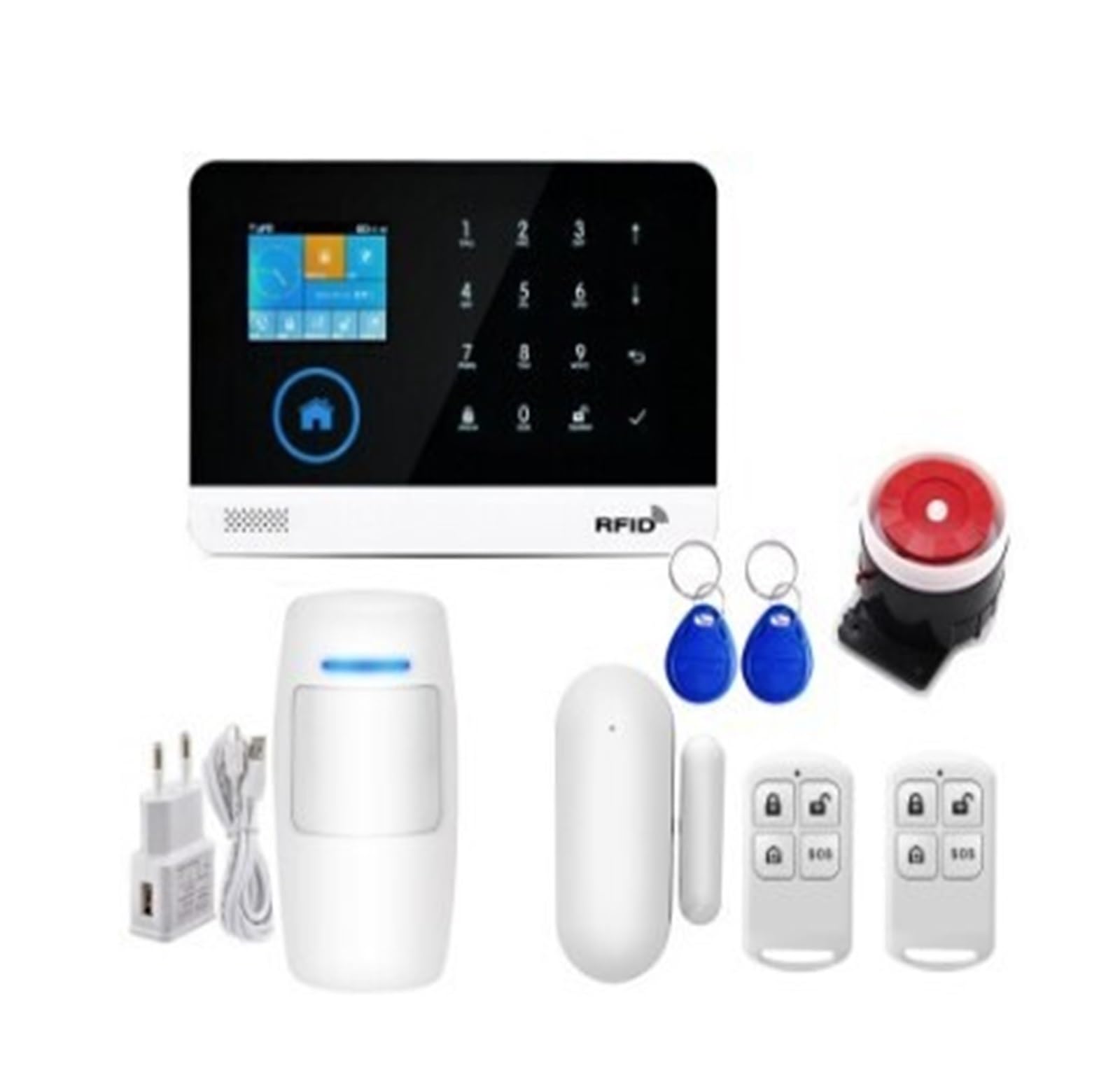 Sistema di Allarme di Sicurezza Domestica, di Allarme gsm for La Sicurezza Antifurto Domestica 433 MHz Senza Fili Tuya Smart House Control(Set 1)