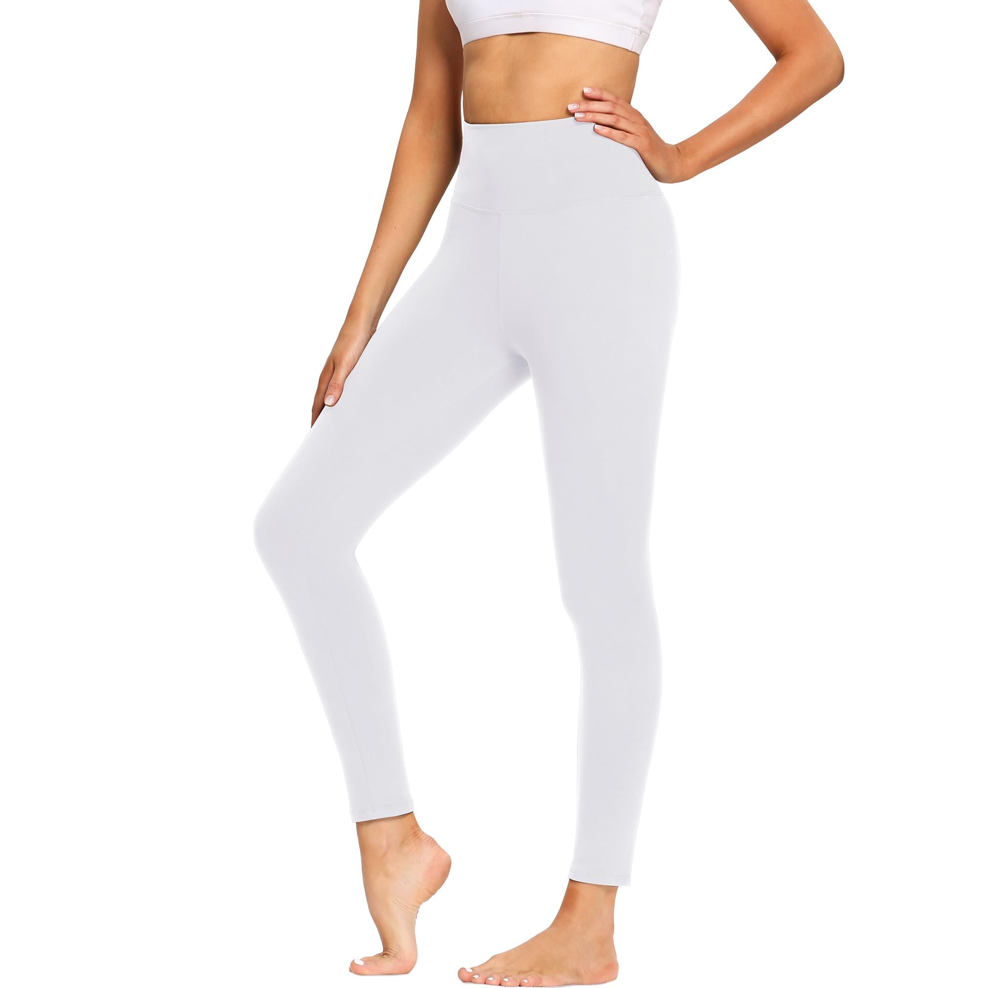 FOTOCITI Leggings Damen High Waist Elastische Sportleggins Fitnesshose Blickdicht Schwarze Laufhose Sporthose für Gym Yoga