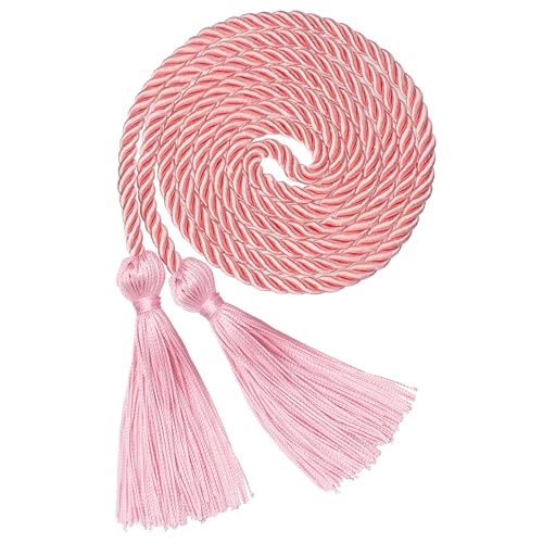 Image of ONUPGO Pink Graduation Cord, 68 inch Graduation Honor Cords, 2026 Rayon Braided Tassel Cord Long Robe Honor Rope for College Graduation Students and Bachelor Gown