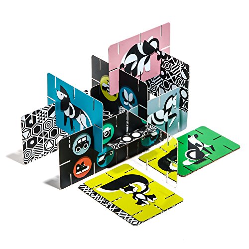 Giantsuper Construct-O-Cards: Tummy Time Interlocking Flash Cards - High-Contrast Art For Baby's Developing Eyes #TOP5