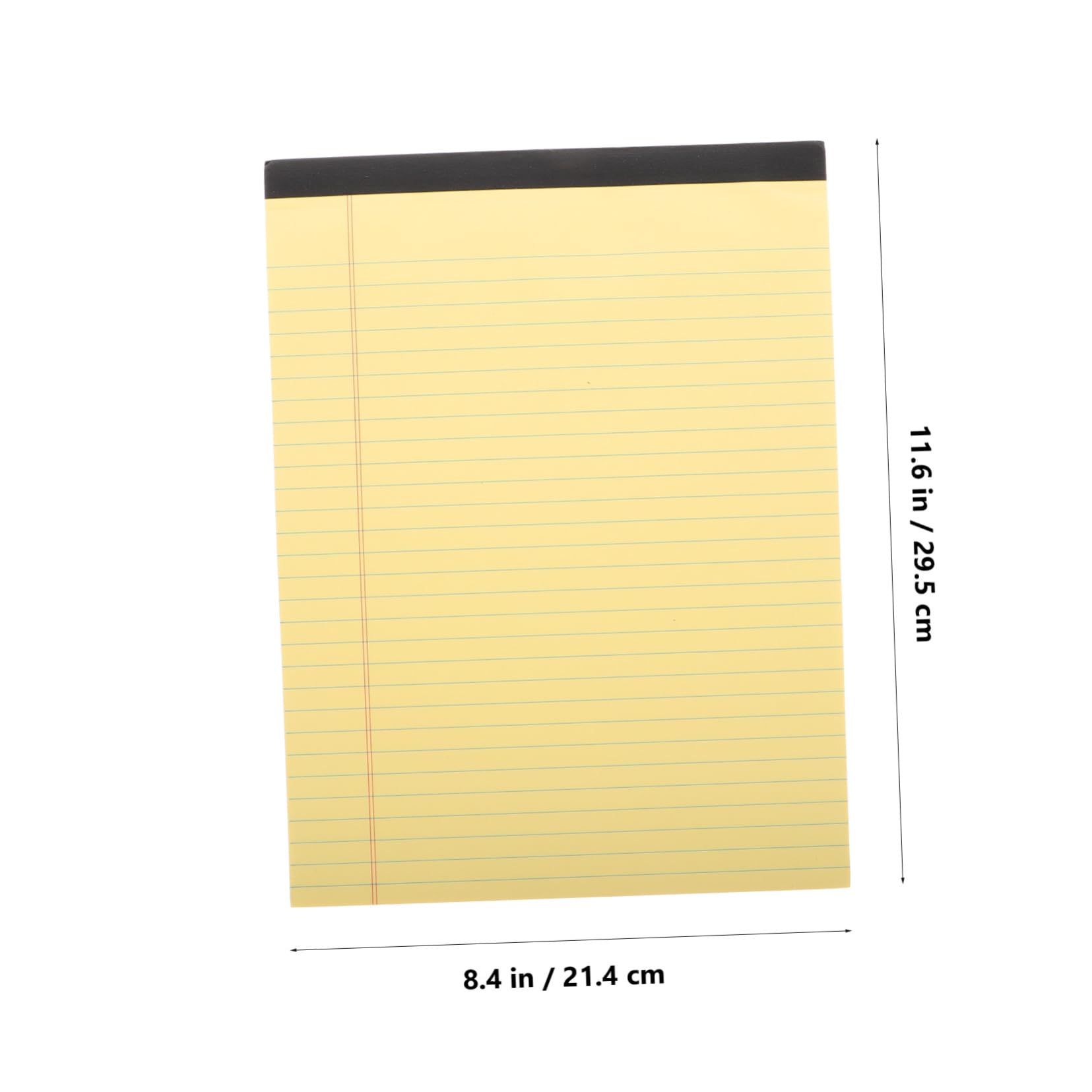 Lurrose Blocco Note A4 214x295mm Giallo 6 Pezzi Con Pagine Strappabili, Quaderno Per Appunti Di Lavoro e Scuola Con Sezione Organizzata Per Studenti e Professionisti