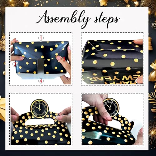 LUCKYQUBE 12pcs 2026 New Years Eve Party Treat Boxes Happy New Year Party Gift Boxes Cheers to 2026 Party Decorations for Hello 2026 New Year Holiday Party Supplies - Image 6