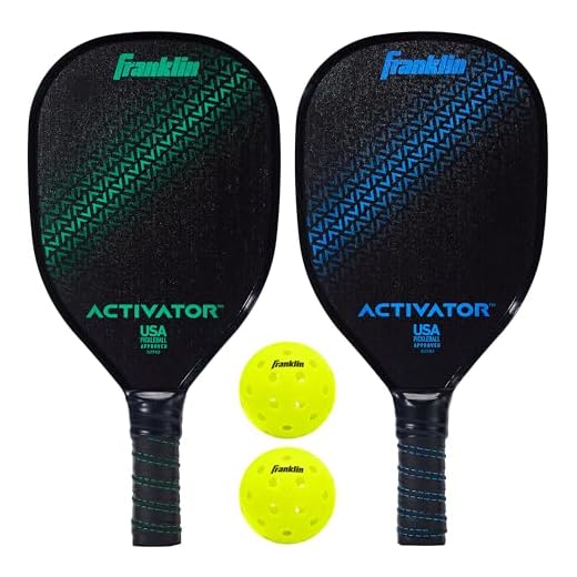 Franklin Sports Pickleball Paddle and Ball Set -Wooden Rackets + Pickleballs - 2 Players - Activator - USA Pickleball (USAPA) Approved (One Size)