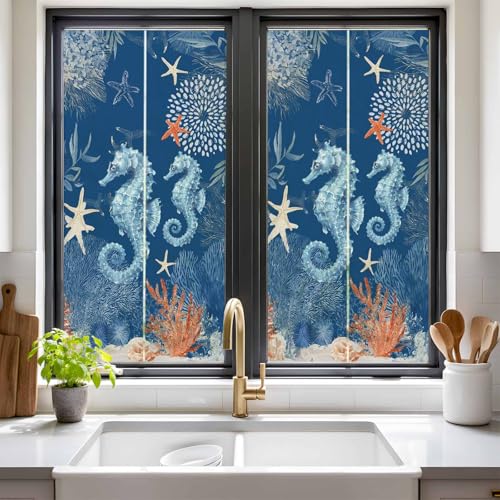 Película Frosted para Ventana 17.7x39.3 pulgadas Azul Oscuro miniatura 2