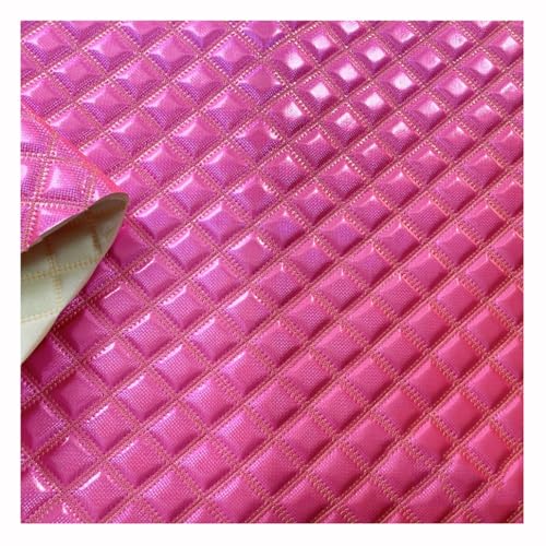 Tissu en cuir synthétique matelassé rose de qualité supérieure pour meubles et vestes