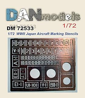 Dan Models 72533-1/72 WWII Japan Aircraft Marking Stencils
