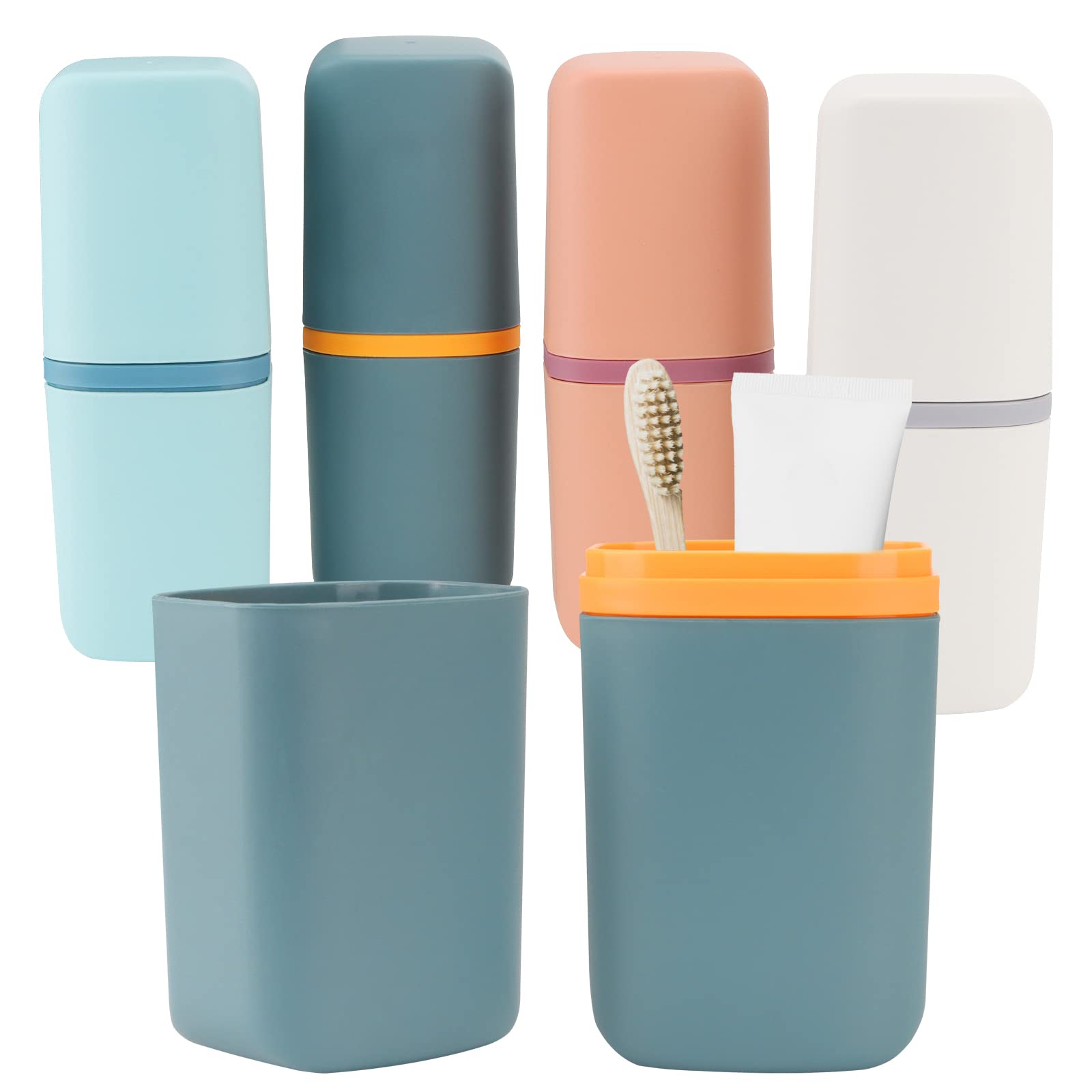 PINGEUI 4 Piece Toothbrush Case Travel Set