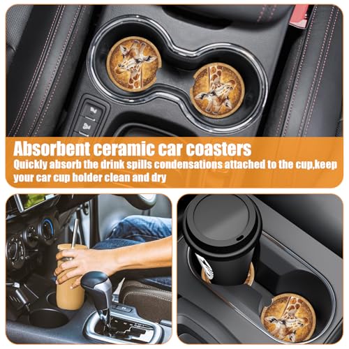 Portavasos para auto cerámicos absorbentes, 2 unidades miniatura 7