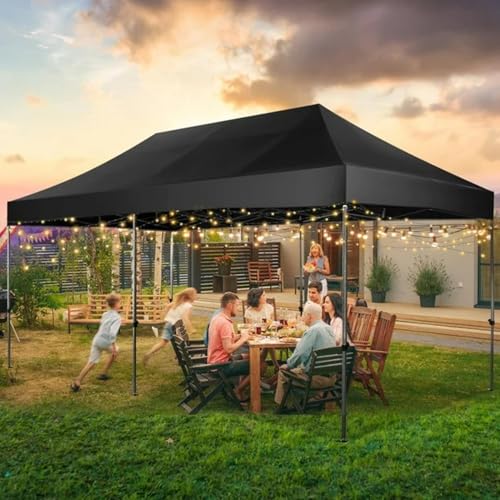 Image of THESHELTERS - 10x20 ft Pop Up Outdoor Canopy Tent, Instant Folding Portable Shelter Garden Tent for Decoration, Party, Event, Wedding & Camping (Black 00)