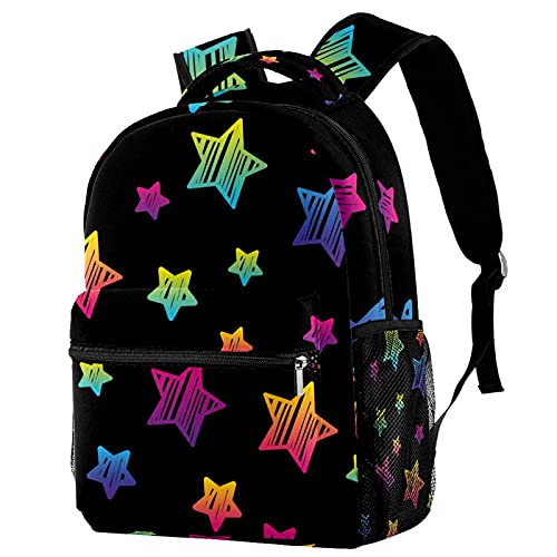 Sac à dos de voyage enfant pour l'école et les sorties à motif étoiles colorées