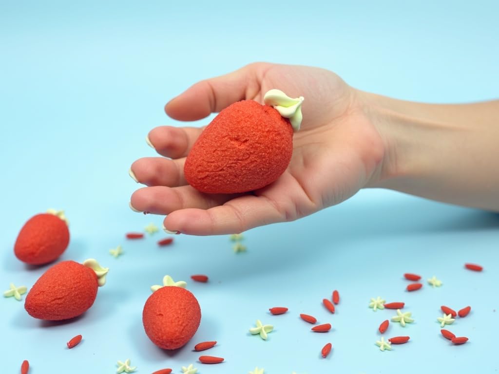 Mellow Mellow Géant Fraises Fruits Caoutchouc Marsh Mallows Mousse Sucre 40 Pièces 720g