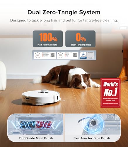 roborock Qrevo Edge Robot Vacuum and Mop, 18,500Pa Suction, Zero-Tangling, AdaptiLift Chassis, Al Obstacle Recognition, Hot Water Mop Washing & Dock Self Cleaning, Corner to Edge Deep Cleaning - Image 3