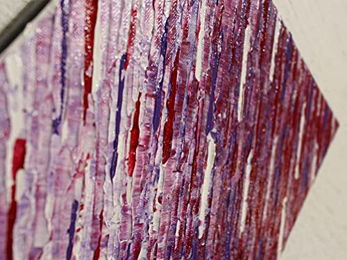 Tableau abstrait violet et blanc de haute qualité | Toile au couteau