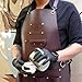 asrincodesigns Personalized Chef Apron – Custom Vegan Leather Kitchen Workwear with Pockets – Handmade Culinary Uniform with Adjustable Straps – Waterproof, Heat-Resistant & Long-Lasting