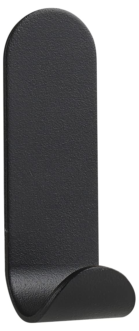 Zone Denmark A-Doppio Gancio Da Parete - Design Danese, Acciaio Verniciato, 11 Cm, Nero, Con Viti Invisibili