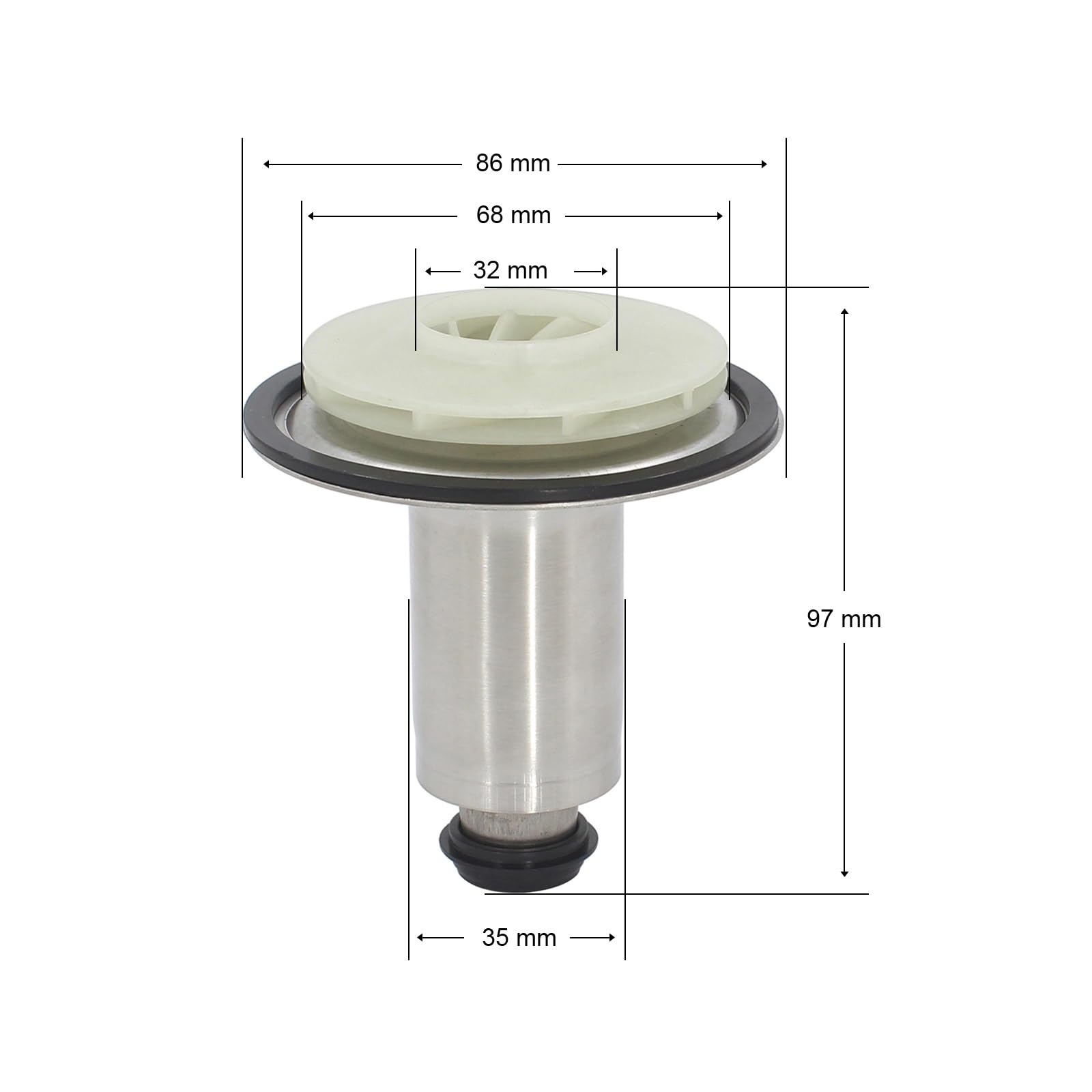 Parte Della Caldaia Rotore Del Motore Della Pompa Di Circolazione Dell'acqua/Foglie D'acqua Da Applicare All'alimentazione Rotore Della Pompa Dell'acqua Da 63 W ~ 83 W 35 Mm