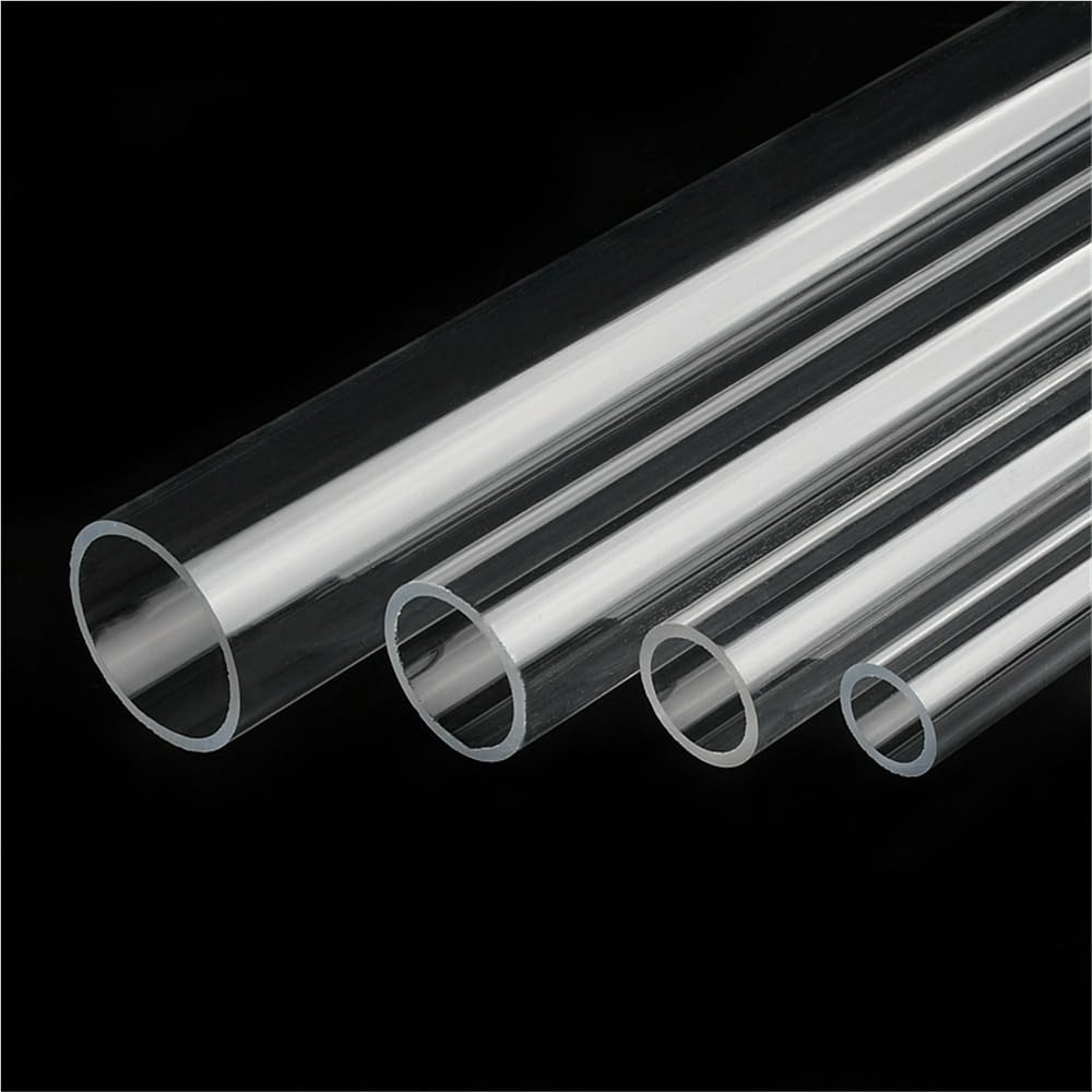2 tubos acrílicos for suministro de agua acuario | Tubos redondos rígidos transparentes, tubo transparente engrosado for pecera, lámpara, pantalla(75MM*50CM)