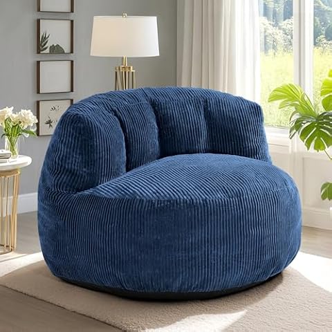 MASVIS Giant Corduroy Bean Bag Chair Cover