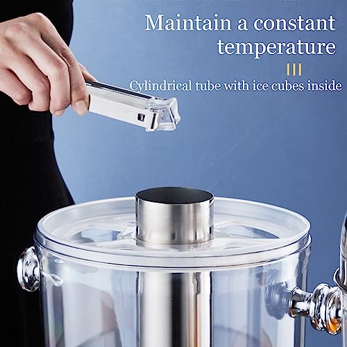 Dispensador de bebidas de acero inoxidable con grifo, dispensador de bebidas de gran capacidad, dispensador de jugo sellado, para desayuno, bufé, bares, hoteles, dorado, 8 L
