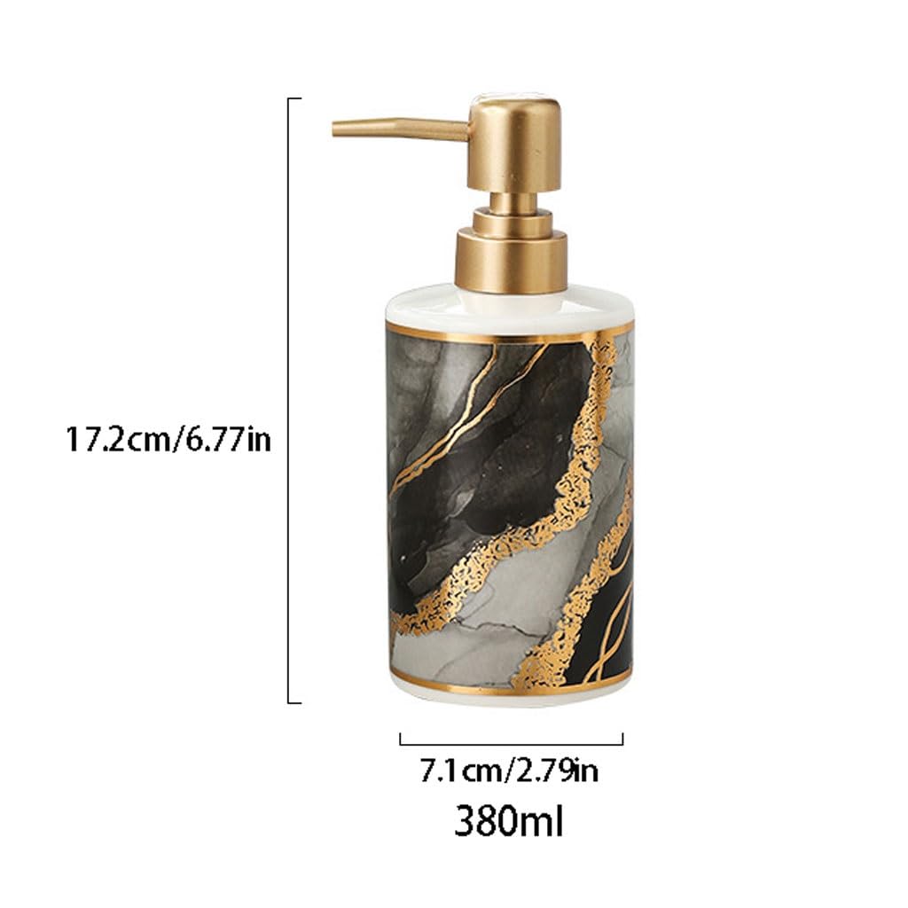 Dozowniki mydła prosty styl drukowany design ceramiczny dozownik mydła w płynie Sub-butelka Push Bottle Łazienka Dozownik mydła do rąk Dozownik mydła do łazienki (A)