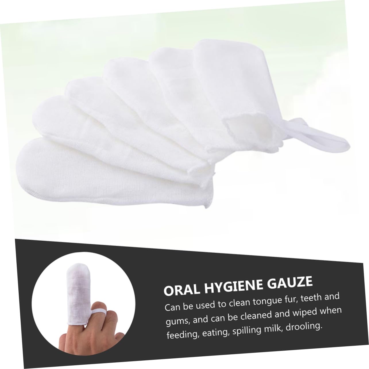 FOMIYES 3 Set Da 18 Pezzi lettino per le dita di garza spazzola per la pulizia del bagno bocca di garza per bambini spazzolino bambino Denti del bambino spazzolino in garza molare latte