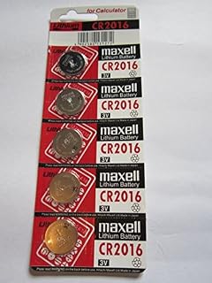 5X MAXELL CR2016 CR 2016-3V Lithium Button Cell Battery Batteries - New