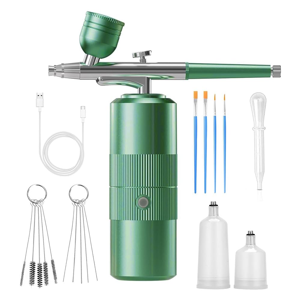 UDSKNV[KSL Portable Airbrush Kit Set with 48PSI Compressor High-Pressure for Makeup for Nail Art Painting